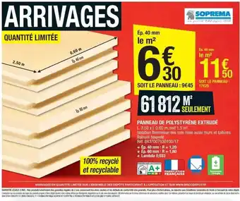 Brico Dépôt Panneau de polystyrène extrudé soprema offre