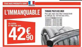 Brico Dépôt Tubage polyliss inox offre
