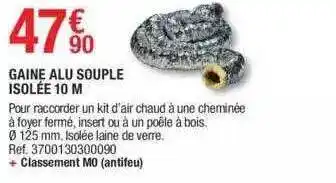 Brico Dépôt Gaine alu souple isolée 10 m offre