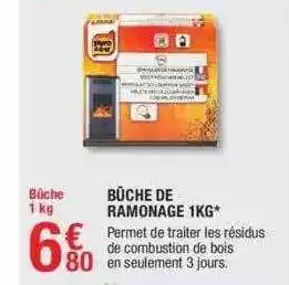 Brico Dépôt Bûche de ramonage 1 kg offre