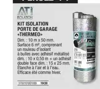 Brico Dépôt Kit isolation porte de garage «thermeo» offre