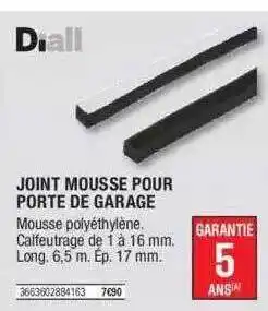 Joint mousse pour porte de garage diall