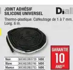 Joint adhésif silicone universel diall