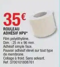 Brico Dépôt Rouleau adhésif hpv offre