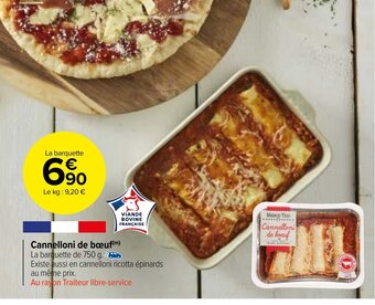 Carrefour Market Cannelloni DE boeuf offre