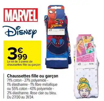 Chaussettes Fille Ou Garçon Disney