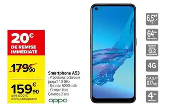 Carrefour Market Smartphone A53 Oppo offre