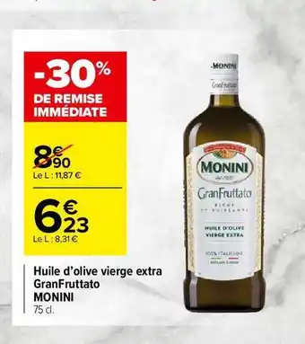 Carrefour Market Huile D'olive Vierge Extra Granfruttato Monini offre