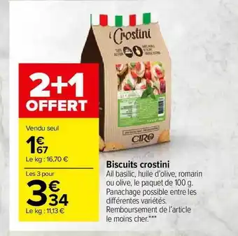Carrefour Market Biscuits Crostini offre