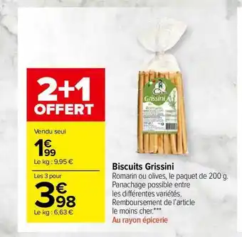 Carrefour Market Biscuits Grissini offre