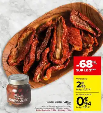 Carrefour Market Tomates Séchées Florilli offre