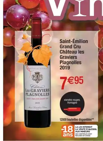 Cora Saint-émilion Grand Cru Chateau Les Graviers Plagnolles 2019 offre