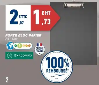 Bureau Vallée Exacompta porte bloc papier offre