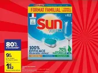 Carrefour Market Tablettes Lave-vaisselle Sun offre