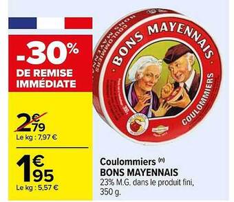 Carrefour Coulommiers bons mayennais offre