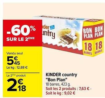 Carrefour Kinder country offre