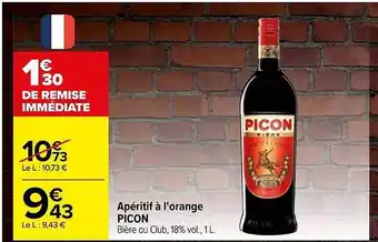 Carrefour Apéritif à l'orange picon offre