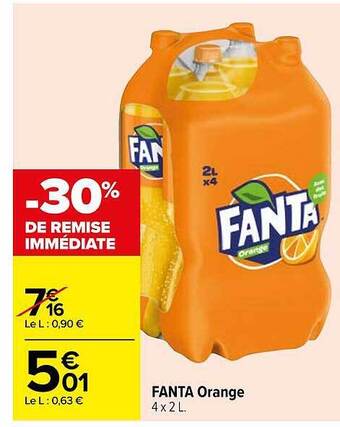Carrefour Fanta orange offre