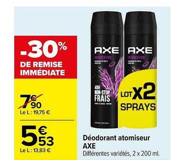 Carrefour Déodorant atomiseur axe offre