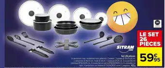 Carrefour Set 26 pièces sitram offre