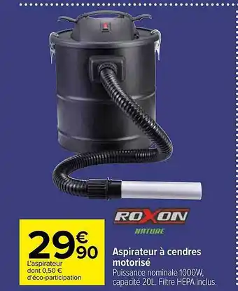 Carrefour Aspirateur à cendres motorisé roxon offre