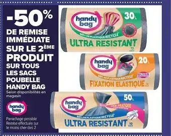 Carrefour Sacs poubelle handy bag offre