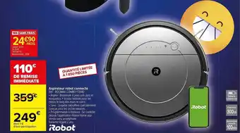 Carrefour Aspirateur robot connecté robot offre