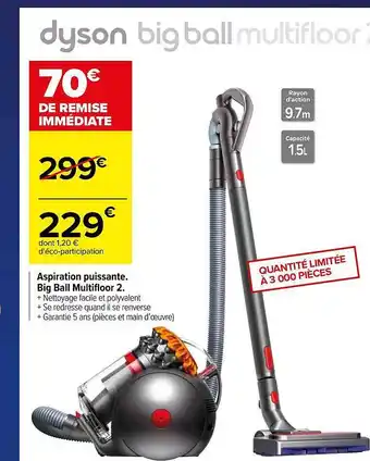 Carrefour Aspirateur puissante. big ball multifloor 2. offre