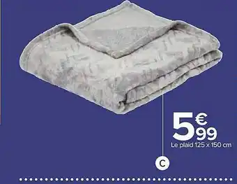 Carrefour Le plaid 125 x 150 cm offre