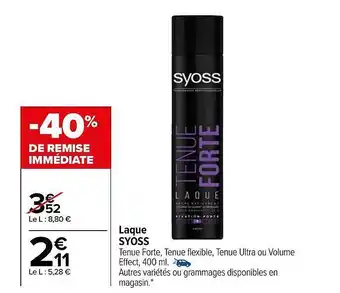 Carrefour Market Laque syoss offre