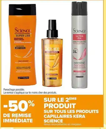 Carrefour Market Produits capillaires kéra science offre