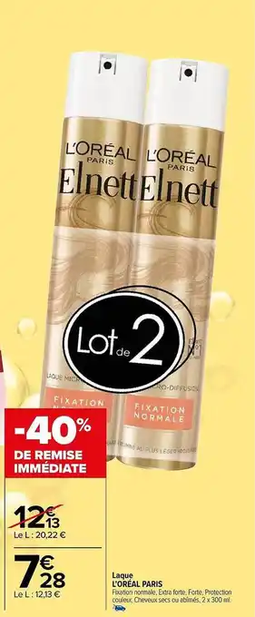 Carrefour Market Laque l'oréal paris offre