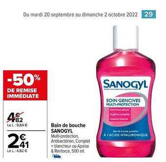Carrefour Market Bain de bouche sanogyl offre
