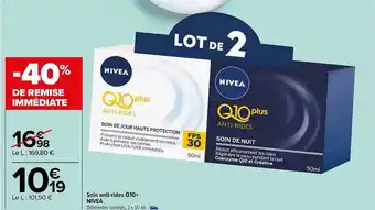 Carrefour Market Soin anti-rides q10+ nivea offre