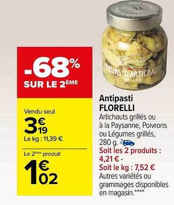Carrefour Market Antipasti florelli offre