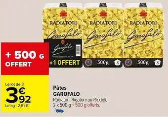 Carrefour Market Pâtes garofalo offre