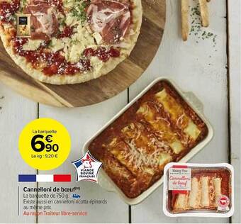 Carrefour Market Cannelloni de boeuf offre