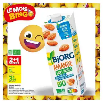 Carrefour Market Boisson végétale bjorg offre