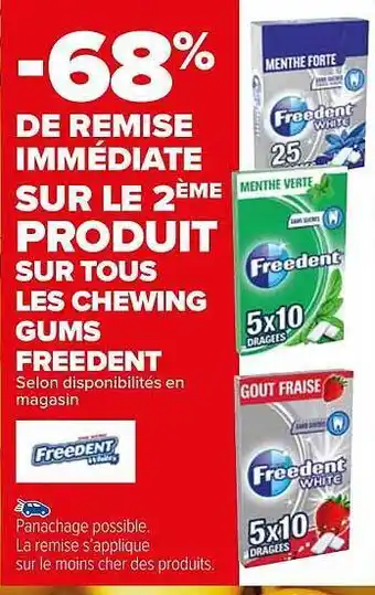Carrefour Market Chewing gums freedent offre