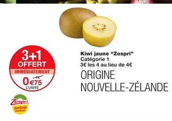Monoprix Kiwi jaune zespri offre
