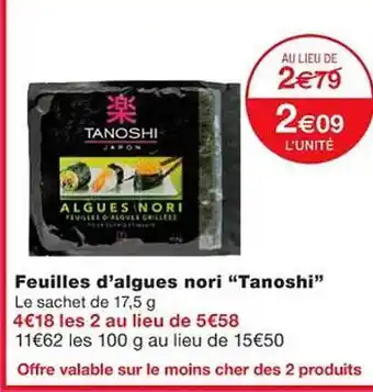 Feuilles d'algues nori