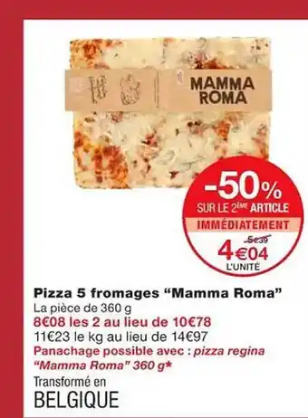 Monoprix Pizza 5 fromages offre