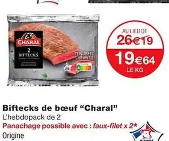 Monoprix Biftecks de boeuf offre