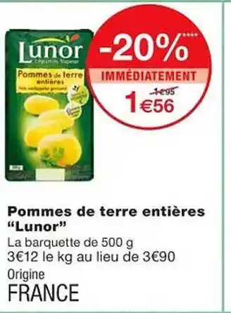 Monoprix Pommes de terre entières offre