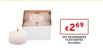 Trafic Set de 8 bougies flottantes offre