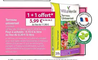 VillaVerde Terreau universel offre