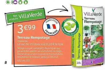 VillaVerde Terreau rempotage offre