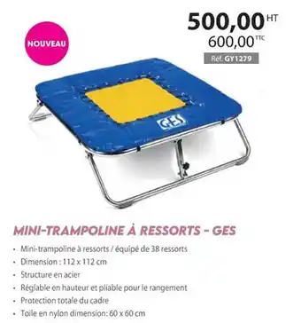 Mini-trampoline à ressorts - ges