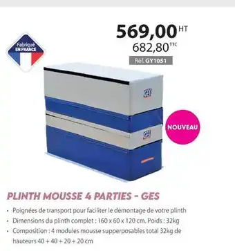 Casal Sport Plinth mousse 4 parties - ges offre