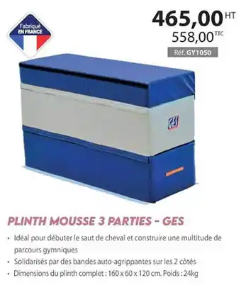 Casal Sport Plinth mousse 3 parties - ges offre